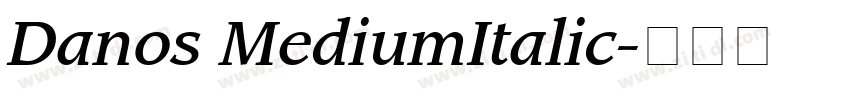 Danos MediumItalic字体转换